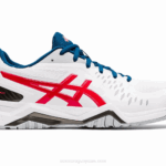 Asics Gel Desafiador 12 Zapatillas Blancas y Rojas