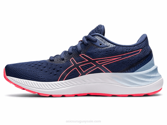 Asics Gel Excite 8 Zapatillas Azul Trueno Coral Llamante - Image 4