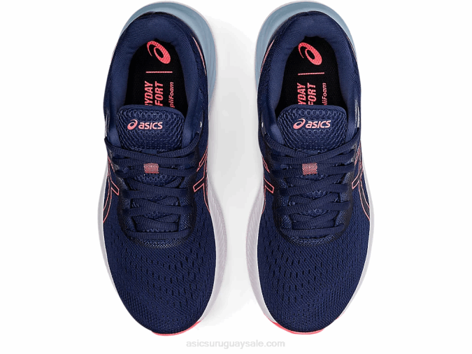 Asics Gel Excite 8 Zapatillas Azul Trueno Coral Llamante - Image 6
