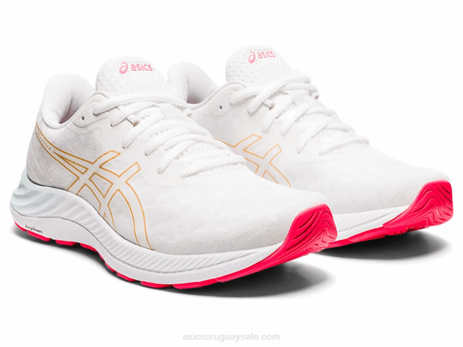 Asics gel-excite 8 zapatillas blancas y champán para correr - Image 2
