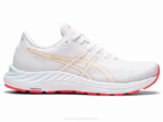 Asics gel-excite 8 zapatillas blancas y champán para correr