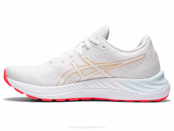 Asics gel-excite 8 zapatillas blancas y champán para correr - Image 4