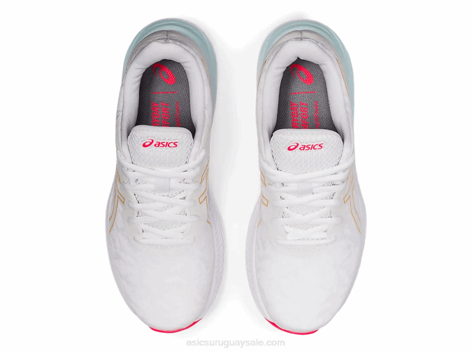 Asics gel-excite 8 zapatillas blancas y champán para correr - Image 6