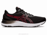 Asics Gel Excite 8 Zapatillas Negro Rojo Eléctrico Rendimiento