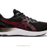 Asics Gel Excite 8 Zapatillas Negro Rojo Eléctrico Rendimiento