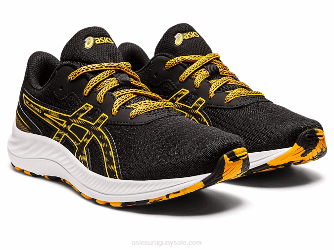 Asics Gel Excite 9 Grado Escuela Negro Ámbar Zapatillas Deportivas - Image 2