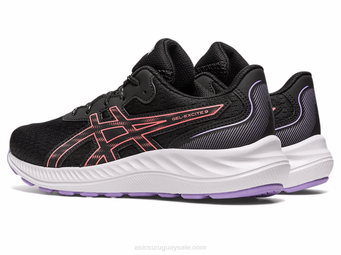 Asics gel excite 9 grado escuela negro papaya rendimiento y estilo - Image 3