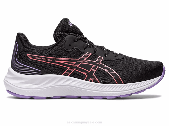 Asics gel excite 9 grado escuela negro papaya rendimiento y estilo - Image 1