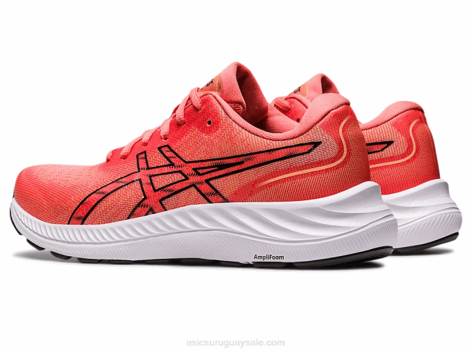 Asics gel-excite 9 Zapatillas Papaya y Negro para Correr - Image 3