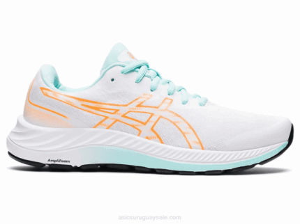 Asics gel excite 9 zapato deportivo blanco naranja