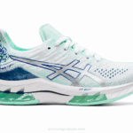 Asics gel explosión blanca plata rendimiento atlético
