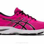 Asics gel fundente rosa brillante y negro para entrenamiento