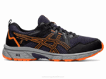Asics Gel Impactante Negro Naranja Rendimiento Deportivo