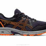 Asics Gel Impactante Negro Naranja Rendimiento Deportivo