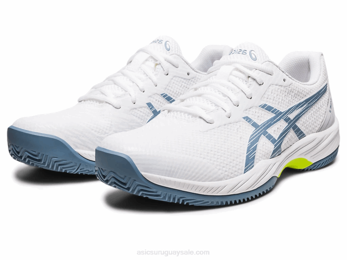Asics Gel Juego 9 Arcilla Blanco Azul Acero Rendimiento y Comodidad - Image 2