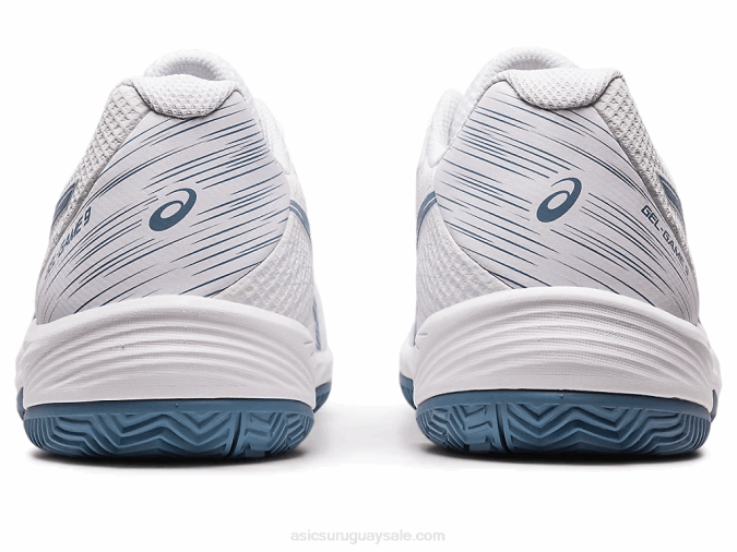 Asics Gel Juego 9 Arcilla Blanco Azul Acero Rendimiento y Comodidad - Image 5