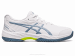 Asics gel juego 9 grado escolar blanco azul acero