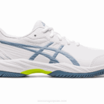 Asics gel juego 9 grado escolar blanco azul acero