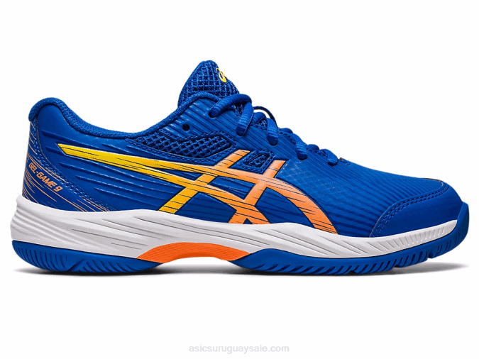 Asics gel-juego 9 grado escuela azul atún melocotón rendimiento excelente - Image 1