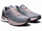Asics Gel Kayano 27 Ancho Zapatillas Running Yeso Plata - Image 2