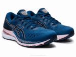 Asics Gel Kayano 28 Azul Mako Rosa Comodidad y Estilo - Image 2