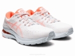 Asics Gel Kayano 28 Zapatillas Blancas Coral Relámpago - Image 2
