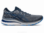 Asics Gel Kayano 28 Zapatillas Gris Portador Azul Eléctrico Confort y Estilo