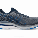 Asics Gel Kayano 28 Zapatillas Gris Portador Azul Eléctrico Confort y Estilo