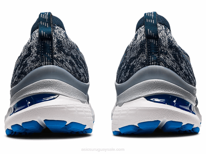 Asics Gel Kayano 28 Zapatillas Gris Portador Azul Eléctrico Confort y Estilo - Image 4