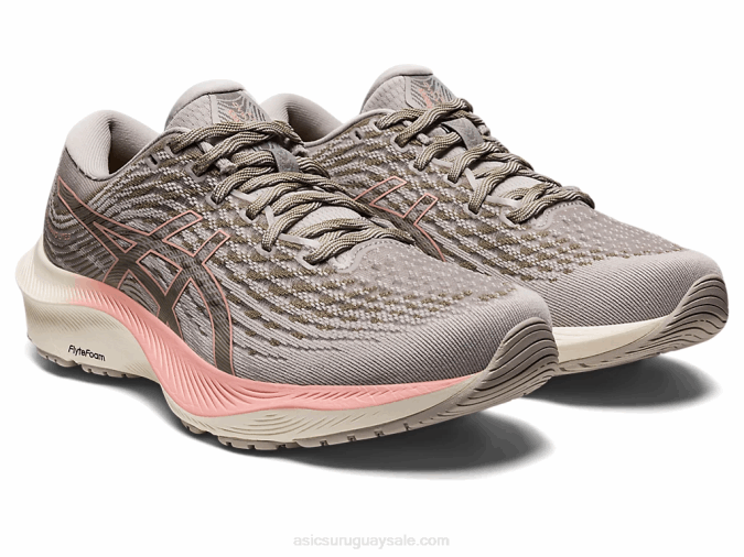 Asics Gel Kayano Lite 3 Zapatillas Gris Ostra Rosa Helado Comodidad y Estilo - Image 2