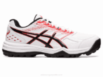 Asics gel-letal campo zapatos deportivos blancos y rojos