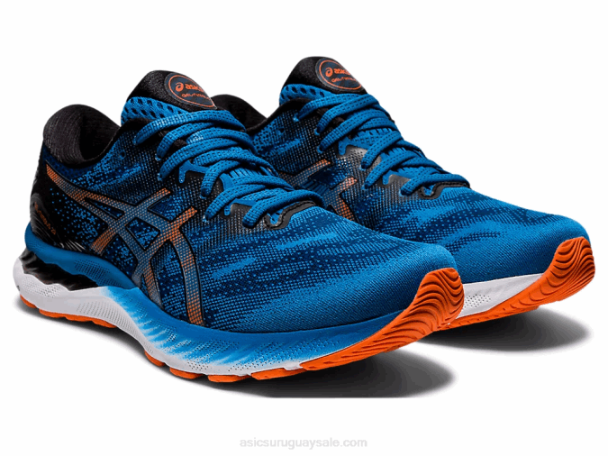 Asics Gel Nimbus 23 Azul Renacido y Negro Confort y Estilo - Image 2