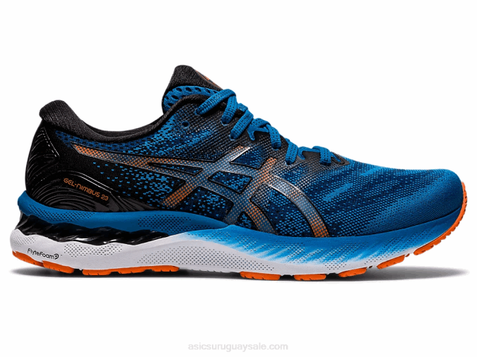 Asics Gel Nimbus 23 Azul Renacido y Negro Confort y Estilo - Image 1