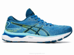Asics gel-nimbus 24 extra ancho lago peligro verde zapatillas running