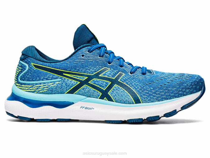 Asics gel-nimbus 24 extra ancho lago peligro verde zapatillas running - Image 1