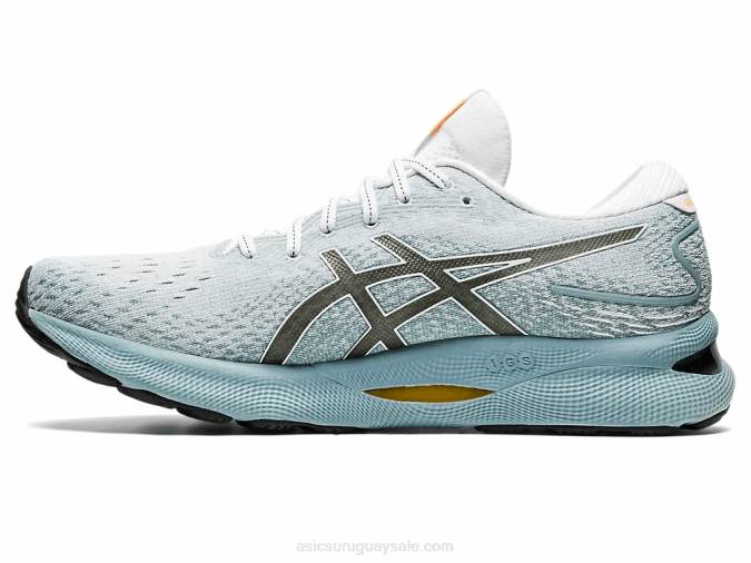 Asics Gel Nimbus 24 Zapatillas Acero Claro Blanco Comodidad y Estilo - Image 4