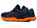 Asics Gel Nimbus 24 Zapatillas Azul Francés Naranja Impactante - Image 3