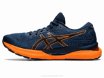 Asics Gel Nimbus 24 Zapatillas Azul Francés Naranja Impactante - Image 4