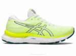 Asics gel nimbus 24 zapatillas blancas pino aterciopelado cómodas y ligeras