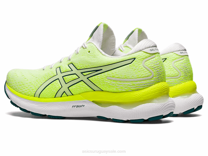 Asics gel nimbus 24 zapatillas blancas pino aterciopelado cómodas y ligeras - Image 3