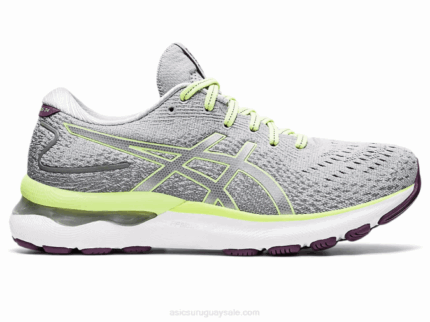 Asics Gel Nimbus 24 Zapatillas Gris Piedmont Verde Lima