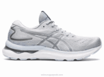 Asics Gel Nimbus 24 Zapatillas Grises Piedmont y Blancas
