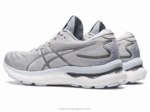 Asics Gel Nimbus 24 Zapatillas Grises Piedmont y Blancas - Image 3