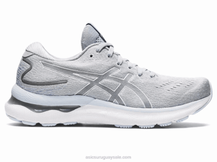 Asics Gel Nimbus 24 Zapatillas Grises Piedmont y Blancas