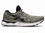 Asics Gel Nimbus 24 Zapatillas Liquen Verde Negro Energía Comodidad