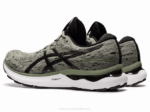 Asics Gel Nimbus 24 Zapatillas Liquen Verde Negro Energía Comodidad - Image 3