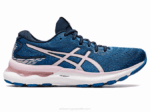 Asics gel nimbus 24 zapatillas running azul francés rosa
