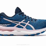 Asics gel nimbus 24 zapatillas running azul francés rosa