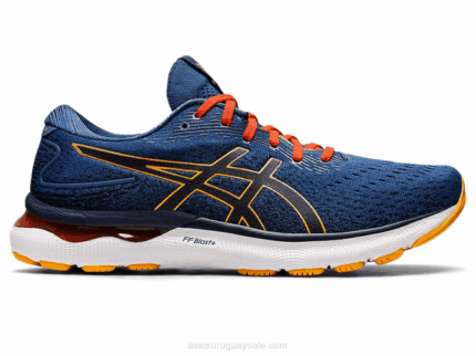 Asics Gel Nimbus 24 Zapatillas Running Azul Medianoche Cítrico