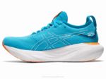 Asics Gel Nimbus 25 Zapatillas Anchas Azul Isla Melocotón - Image 4